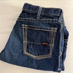 Ariat M4 FR Dark Blue Denim Jeans for Men